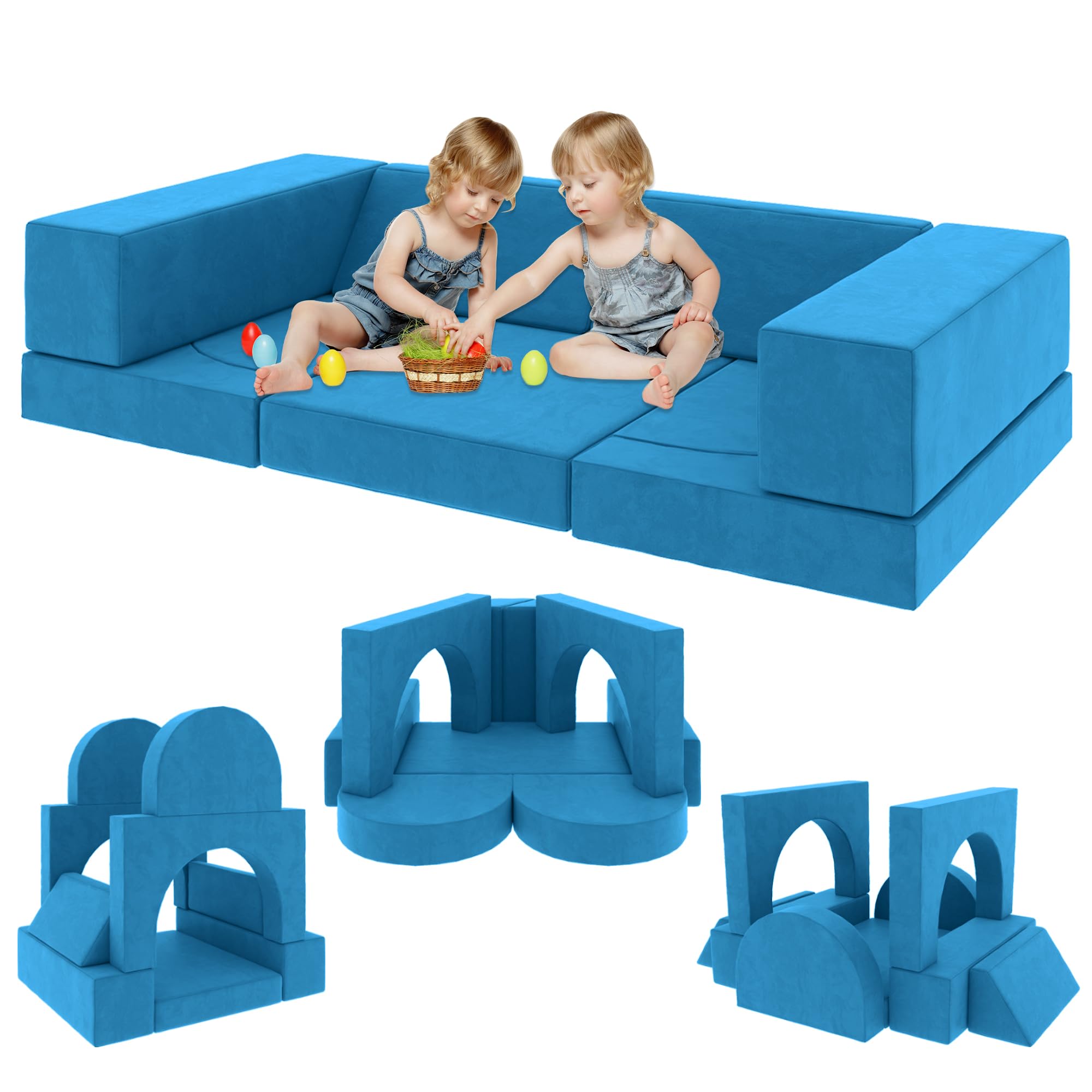 Amazon.com: DEYGIA Modular Kids Play Couch, 9PCS Kids Couch
